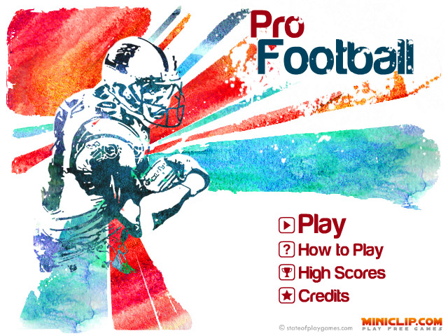 Pro Football menu